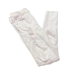 Wild Fable White Ripped High Rise Skinny Jeans Size 4